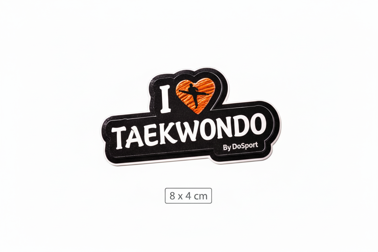 Sticker I Love Taekwondo con medidas
