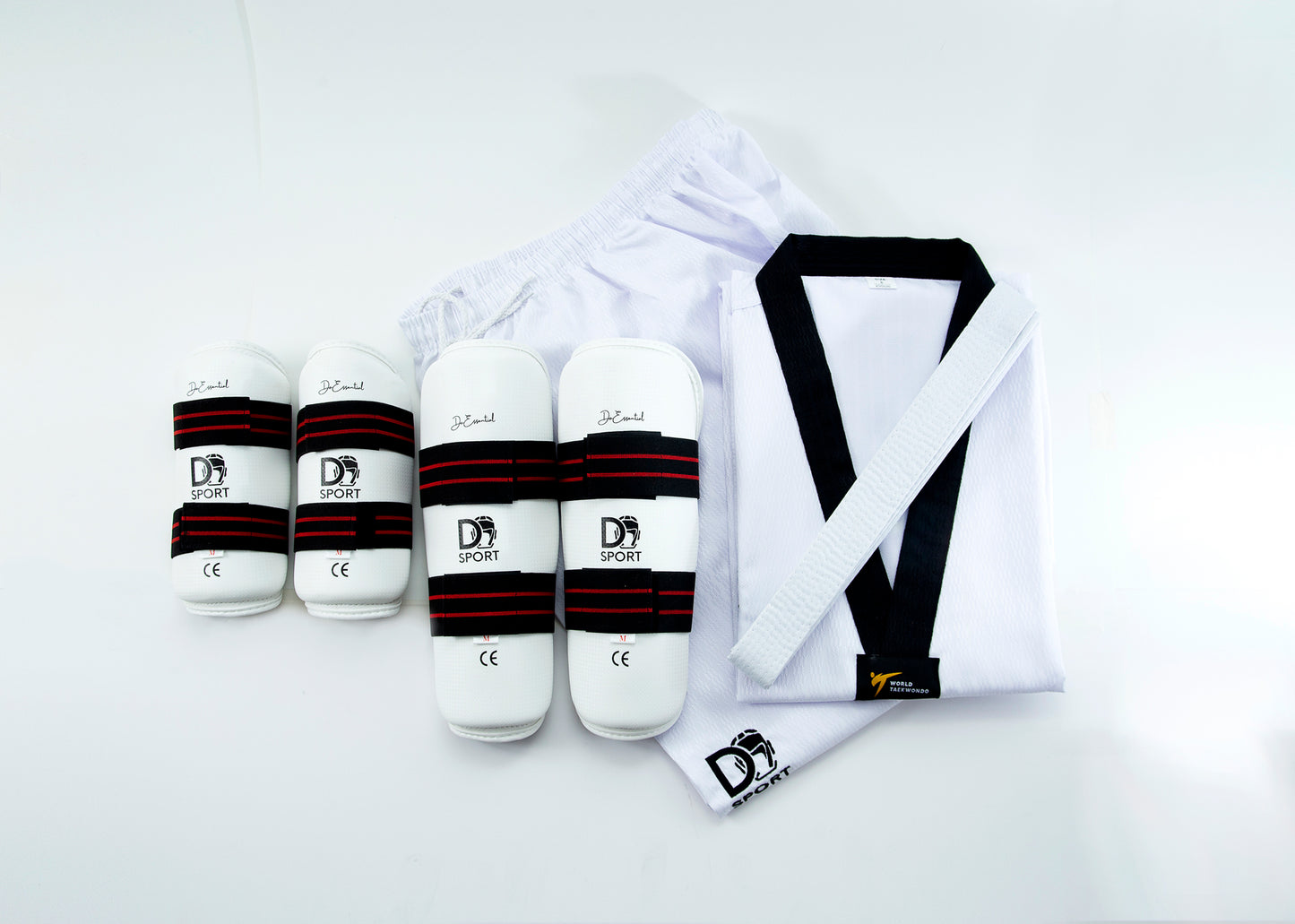 Pack Iniciación DoEssencial | Dobok + Canilleras + Antebraceras